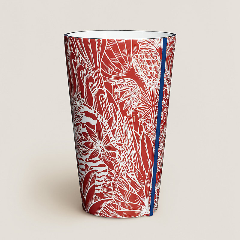 Perimetre Zebre Camoufle high vase, large model | Hermès Singapore